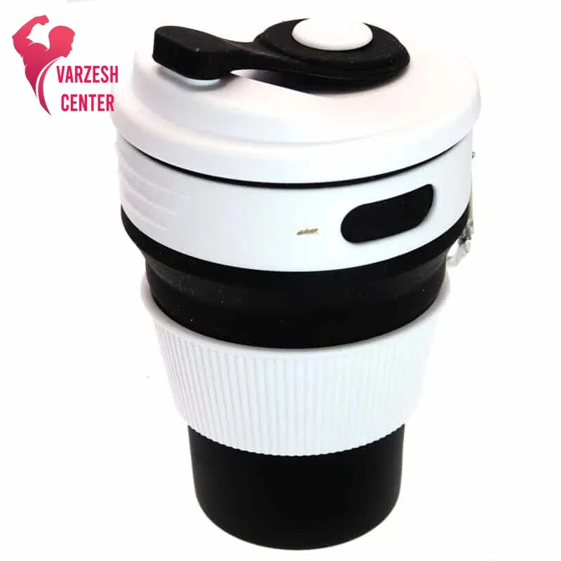 silicon cup (1) لیوان سفری مدل سیلیکونی تاشو گنجایش 0.355 لیتر